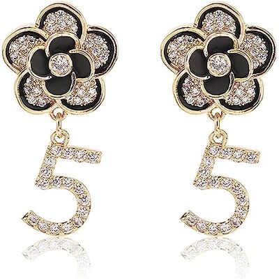 CZZSiug Vintage kunstmatige kristallen diamanten oorbellen, maat 5 vrouwen parel oorbellen, camelia onregelmatige oorbellen, vrouwen oorbellen, mode-sieraden, metaal, Metaal CZZSiug Vintage kunstmatige kristallen diamanten oorbellen, maat 5 vrouwen parel oorbellen, camelia onregelmatige oorbellen, vrouwen oorbellen, mode-sieraden, metaal, Metaal
