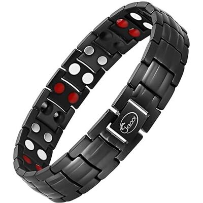 JEROOT Magnetisch Therapie Armband, puur koper 4 Elementen Titanium Power Magnetische Armbanden voor Mannen voor Artritis gesp Armband Magneet Gezondheid voor Mannen Magnetische Armband Energetix (3500 gauss) JEROOT Magnetisch Therapie Armband, puur koper 4 Elementen Titanium Power Magnetische Armbanden voor Mannen voor Artritis gesp Armband Magneet Gezondheid voor Mannen Magnetische Armband Energetix (3500 gauss)