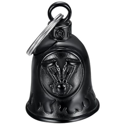 BOBIJOO JEWELRY Motorbel Guardian Spirit Lucky Bell Motor V-Twin roestvrij staal zwart titanium, zie beschrijving, zie beschrijving BOBIJOO JEWELRY Motorbel Guardian Spirit Lucky Bell Motor V-Twin roestvrij staal zwart titanium, zie beschrijving, zie beschrijving
