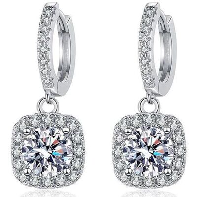 FEIKFEIZ Moissanite oorbellen voor dames, 1 CT moissanite diamant, gecultiveerd in het laboratorium, 925 zilver, 18K witgoud verguld, zilveren oorstekers, sieradencadeau. FEIKFEIZ Moissanite oorbellen voor dames, 1 CT moissanite diamant, gecultiveerd in het laboratorium, 925 zilver, 18K witgoud verguld, zilveren oorstekers, sieradencadeau.
