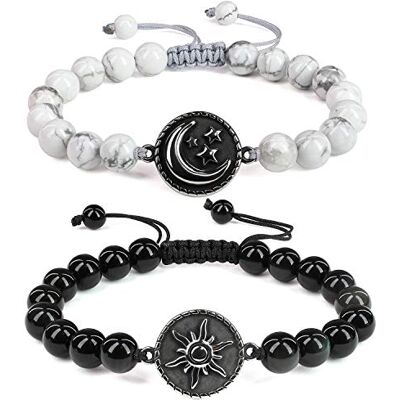 COAI My Sun and Stars Moon of My Life stenen armbanden voor koppels, Steen COAI My Sun and Stars Moon of My Life stenen armbanden voor koppels, Steen