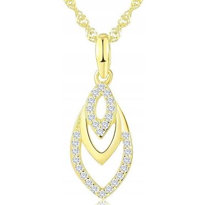MENNICA BYDGOSKA Halsketting met hanger van 925 sterling zilver met zirkonia 50 cm voor dames, sieraden voor verjaardag, nikkelvrij, in doos MENNICA BYDGOSKA Halsketting met hanger van 925 sterling zilver met zirkonia 50 cm voor dames, sieraden voor verjaardag, nikkelvrij, in doos