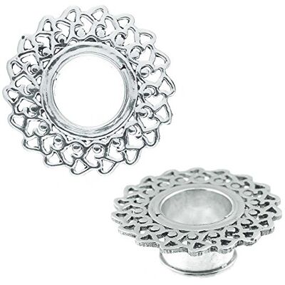 CHICNET Chic-Net 925 sterling zilveren tunnel met harten en stippen, 14 mm CHICNET Chic-Net 925 sterling zilveren tunnel met harten en stippen, 14 mm
