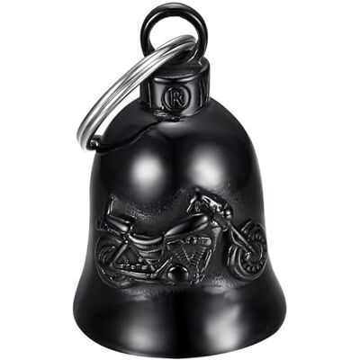 BOBIJOO JEWELRY Bell voor motorfiets, geluksbrenger, roestvrij staal, zwart, titanium, biker, zie beschrijving, zie beschrijving BOBIJOO JEWELRY Bell voor motorfiets, geluksbrenger, roestvrij staal, zwart, titanium, biker, zie beschrijving, zie beschrijving
