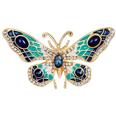 Mecool Butterfly Brooch Palace Retro grenen lijfje broche vlinder pin badge voor vrouwen en meisjes, metaal, Glas Lak Metaal Mecool Butterfly Brooch Palace Retro grenen lijfje broche vlinder pin badge voor vrouwen en meisjes, metaal, Glas Lak Metaal