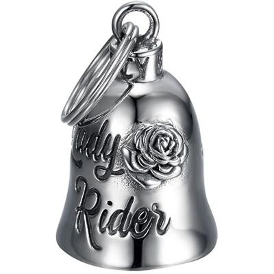 BOBIJOO JEWELRY Bell geluksbrenger bescherming voor motorrijder motorfiets staal 316L Lady Rider zwart Bikeuse voor dames, zie beschrijving, zie beschrijving BOBIJOO JEWELRY Bell geluksbrenger bescherming voor motorrijder motorfiets staal 316L Lady Rider zwart Bikeuse voor dames, zie beschrijving, zie beschrijving