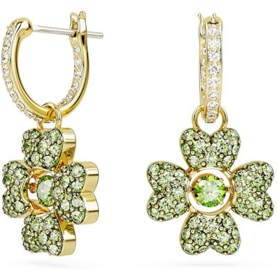 Swarovski Idyllia groene klaverblad oorbellen Swarovski Idyllia groene klaverblad oorbellen