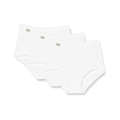 Playtex Set van 3 dames stretch katoenen maxi-slips, wit, XL 48 Playtex Set van 3 dames stretch katoenen maxi-slips, wit, XL 48