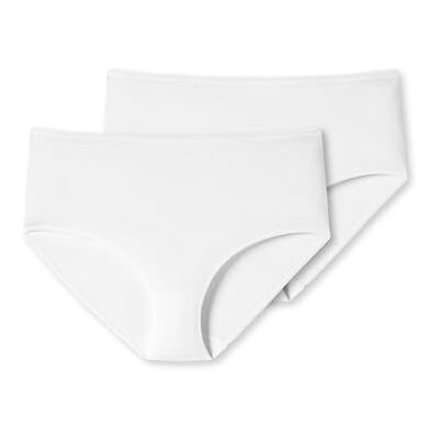 Schiesser 2 stuks midi-ondergoed voor dames (2 stuks), Wit 42 Schiesser 2 stuks midi-ondergoed voor dames (2 stuks), Wit 42