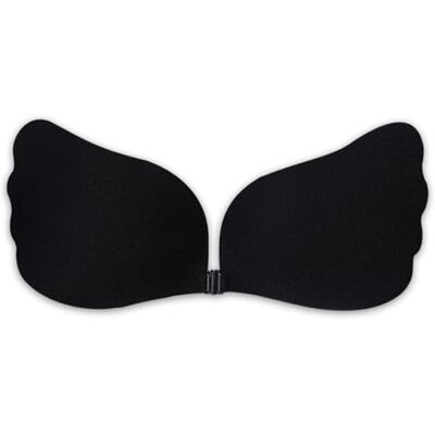 Dilara Zelfklevende push-up beha zonder bandjes, onzichtbare, herbruikbare zelfklevende beha voor blote rug, veilige grip en volume, zwart, B B Dilara Zelfklevende push-up beha zonder bandjes, onzichtbare, herbruikbare zelfklevende beha voor blote rug, veilige grip en volume, zwart, B B