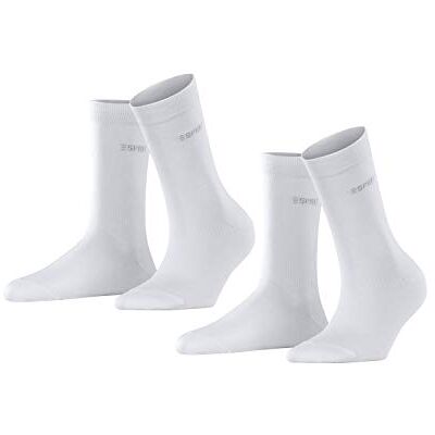 Esprit Damessokken, effen, ademend, katoen, versterkt, duurzaam, zacht, platte teennaad, voor dagelijks gebruik en werk, multipack, 2 paar, Wit 2000 39-42 (UK 5.5-8 Ι US 8-10.5) Esprit Damessokken, effen, ademend, katoen, versterkt, duurzaam, zacht, platte teennaad, voor dagelijks gebruik en werk, multipack, 2 paar, Wit 2000 39-42 (UK 5.5-8 Ι US 8-10.5)