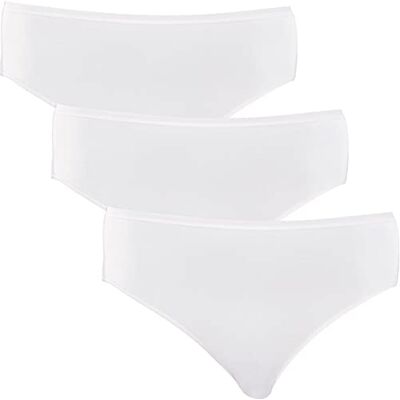 Schiesser Dames slip katoen stretch Essentials (3-pack), Wit (Weiss 100) 38 Schiesser Dames slip katoen stretch Essentials (3-pack), Wit (Weiss 100) 38