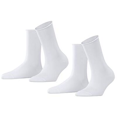 Falke Happy 2-Pack W SO katoen, effen, 2 paar, damessokken, wit (White 2000), 39-42 39-42 Falke Happy 2-Pack W SO katoen, effen, 2 paar, damessokken, wit (White 2000), 39-42 39-42