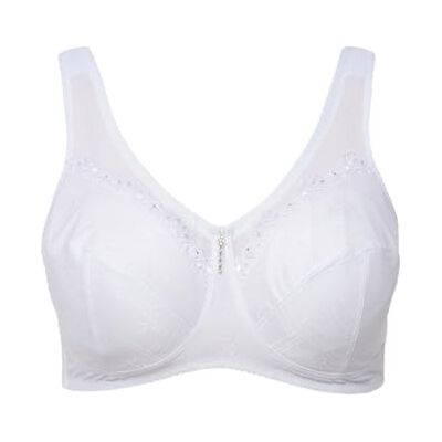 Ulla Popken Losse Benitotz Cargo beha zonder beugel voor dames, Wit 145D Ulla Popken Losse Benitotz Cargo beha zonder beugel voor dames, Wit 145D