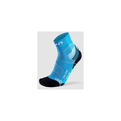 UYN Trail Running Challenge damessokken met compressie, Turkoois/Wit UYN Trail Running Challenge damessokken met compressie, Turkoois/Wit