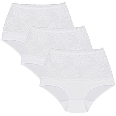 Wolbar Kaja damesslips (1 stuk), Set van 3 witte boxershorts, XXL XXL Wolbar Kaja damesslips (1 stuk), Set van 3 witte boxershorts, XXL XXL