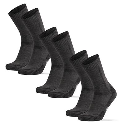 DANISH ENDURANCE Wandelsokken van merinowol, warm, anti-blaren, sport, heren en dames, 3 paar donkergrijs, 35-38 35-38 DANISH ENDURANCE Wandelsokken van merinowol, warm, anti-blaren, sport, heren en dames, 3 paar donkergrijs, 35-38 35-38