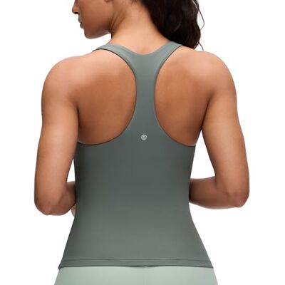 CRZ YOGA Butterluxe beha met racerback, saliegrijs 42 CRZ YOGA Butterluxe beha met racerback, saliegrijs 42