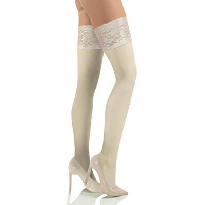 sesto senso Hold-up-kousen van microvezel, 50 denier, ondoorzichtig, voor dames, Ivoor XL-XXL sesto senso Hold-up-kousen van microvezel, 50 denier, ondoorzichtig, voor dames, Ivoor XL-XXL
