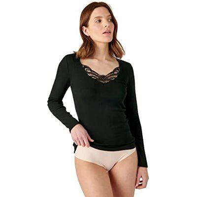 Damart T-shirt met lange mouwen Fine Côte Guipure Thermolactyl Damart T-shirt met lange mouwen Fine Côte Guipure Thermolactyl
