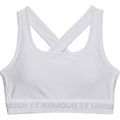 Under Armour UA Halfhoge beha met gekruiste rug, comfortabele en duurzame sportbeha voor dames, hardloopbeha met afneembare cups voor dames (1 stuk) Under Armour UA Halfhoge beha met gekruiste rug, comfortabele en duurzame sportbeha voor dames, hardloopbeha met afneembare cups voor dames (1 stuk)