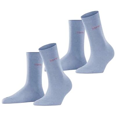 Esprit Damessokken, effen, ademend, katoen, versterkt, duurzaam, zacht, platte teennaad, voor dagelijks gebruik en werk, multipack, 2 paar, Blauw Jeans 6458 39-42 Esprit Damessokken, effen, ademend, katoen, versterkt, duurzaam, zacht, platte teennaad, voor dagelijks gebruik en werk, multipack, 2 paar, Blauw Jeans 6458 39-42