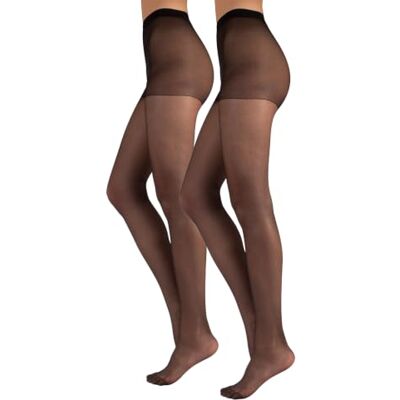 CALZITALY 2 paar panty's met ondoorzichtige slipjes voor elke dag, S, M, L, XL, XXL, zwart, natuurlijk, blauw, bronskleurig, 20 DEN, Made in Italy, zwart. XXL CALZITALY 2 paar panty's met ondoorzichtige slipjes voor elke dag, S, M, L, XL, XXL, zwart, natuurlijk, blauw, bronskleurig, 20 DEN, Made in Italy, zwart. XXL