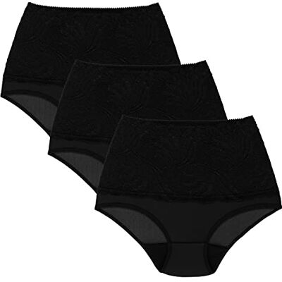 Wolbar Kaja damesslips (1 stuk), Set van 3 zwarte boxershorts, XL XL Wolbar Kaja damesslips (1 stuk), Set van 3 zwarte boxershorts, XL XL