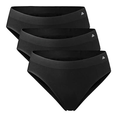 DANISH ENDURANCE Set van 3 damesonderbroeken van bamboe stretchstof, ultrazachte en comfortabele slips, zwart. XL-XXL DANISH ENDURANCE Set van 3 damesonderbroeken van bamboe stretchstof, ultrazachte en comfortabele slips, zwart. XL-XXL