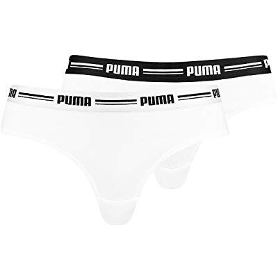 Puma Dames hipster Braziliaanse hipster slip katoen modal slip 2-pack, wit/wit Puma Dames hipster Braziliaanse hipster slip katoen modal slip 2-pack, wit/wit
