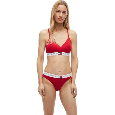 Tommy Hilfiger Lift Uw0uw05715 Push-Up Bralette voor dames, Rood (primair rood), XL XL Tommy Hilfiger Lift Uw0uw05715 Push-Up Bralette voor dames, Rood (primair rood), XL XL