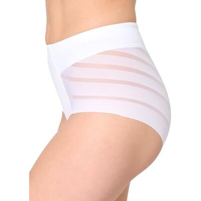 Nur Die Smooth Midwaist Slip Shapewear figuurvormende buikweg onderbroek korsetbroek lichte shaping slip hoge taille vormende slips dames, Wit 36 Nur Die Smooth Midwaist Slip Shapewear figuurvormende buikweg onderbroek korsetbroek lichte shaping slip hoge taille vormende slips dames, Wit 36