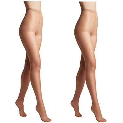 Conte elegant Set van 2 duurzame damespanty's voor dames, half-mam, nauwsluitend, slank, panty, met gemarkeerde slip, Uni Solo 20, Beige M Conte elegant Set van 2 duurzame damespanty's voor dames, half-mam, nauwsluitend, slank, panty, met gemarkeerde slip, Uni Solo 20, Beige M