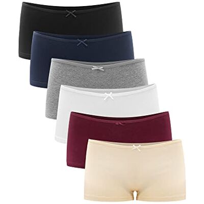 Libella ® Set van 6 boxershorts voor dames, lage taille, boxershorts, stretch, katoen, 3901 S Libella ® Set van 6 boxershorts voor dames, lage taille, boxershorts, stretch, katoen, 3901 S