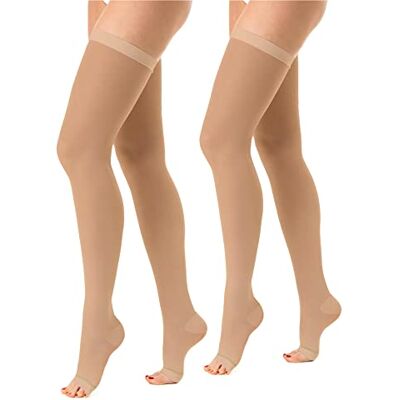 Relaxsan Antitrombo M1370A hold-up anti-trombosekousen, met open teen, 25-32 mmHg, klasse 2 X-Large Relaxsan Antitrombo M1370A hold-up anti-trombosekousen, met open teen, 25-32 mmHg, klasse 2 X-Large
