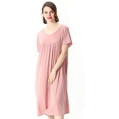 BANLUX Nachthemden voor dames Zomerjurk voor dames Grote maten Losse nachtkleding Comfortabel katoenen nachthemd Nachthemd met korte mouwen voor dames 2XL 7XL - BANLUX Nachthemden voor dames Zomerjurk voor dames Grote maten Losse nachtkleding Comfortabel katoenen nachthemd Nachthemd met korte mouwen voor dames 2XL 7XL -