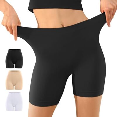 YouShow 1/3 stuks fietsbroek voor dames, hoge taille, korte pijpen, onderbroek onder jurk/rok, anti-schuren, korte leggings, L L YouShow 1/3 stuks fietsbroek voor dames, hoge taille, korte pijpen, onderbroek onder jurk/rok, anti-schuren, korte leggings, L L