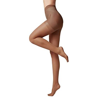 Conte elegant Dames modellerende panty met push-up effect figuurvormende fijne panty dames effen X-Press 40, Mokka L Conte elegant Dames modellerende panty met push-up effect figuurvormende fijne panty dames effen X-Press 40, Mokka L