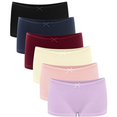 Libella ® Set van 6 boxershorts voor dames, lage taille, boxershorts, stretch, katoen, 3901 S Libella ® Set van 6 boxershorts voor dames, lage taille, boxershorts, stretch, katoen, 3901 S