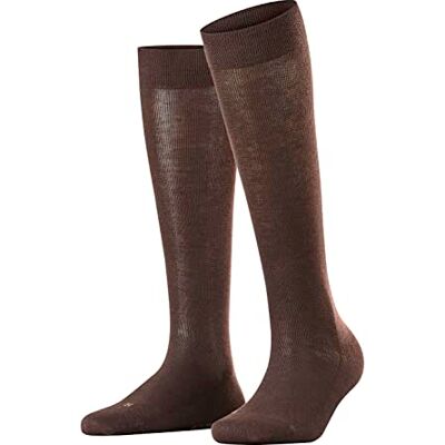 Falke Sensitive London W Kh Katoen, niet-comprimerend, 1 paar lange damessokken (1 stuk), Brązowy Dark Brown 5233 39-42 Falke Sensitive London W Kh Katoen, niet-comprimerend, 1 paar lange damessokken (1 stuk), Brązowy Dark Brown 5233 39-42