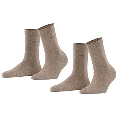 Esprit Basic Easy 2-pack ademende sokken van biologisch katoen, zachte randen, zonder druk op het been, geschikt voor diabetici, voor dagelijks gebruik, werk, multipack, 2 paar, Bruin (Nutmeg Melange 39-42 Esprit Basic Easy 2-pack ademende sokken van biologisch katoen, zachte randen, zonder druk op het been, geschikt voor diabetici, voor dagelijks gebruik, werk, multipack, 2 paar, Bruin (Nutmeg Melange 39-42
