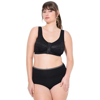 Ulla Popken Comfortabele beha met voorsluiting voor dames, zwart., 125C 125C Ulla Popken Comfortabele beha met voorsluiting voor dames, zwart., 125C 125C