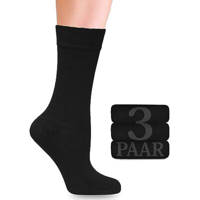Fiera Besa 3 paar bamboe sokken met lycra voor dames: comfortabele naad aan de nagelpunt voor werk en vrije tijd, zwart. 35-38 Fiera Besa 3 paar bamboe sokken met lycra voor dames: comfortabele naad aan de nagelpunt voor werk en vrije tijd, zwart. 35-38