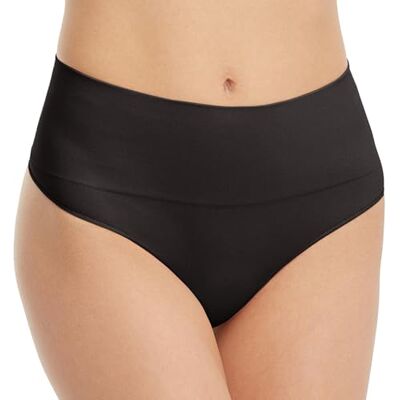 Spanx Thong Buikcontrole-broekjes voor dagelijks gebruik voor dames (1 stuk), Zwart, S S Spanx Thong Buikcontrole-broekjes voor dagelijks gebruik voor dames (1 stuk), Zwart, S S