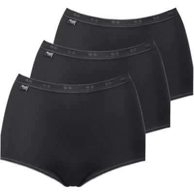 Sloggi Basic+ Maxi Damesslip (3 stuks), zwart. 58 Sloggi Basic+ Maxi Damesslip (3 stuks), zwart. 58