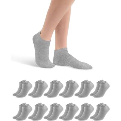 Libella 12 paar katoenen sportsokken voor dames en heren, sportsokken, uniseks, zwart, wit en grijs, 35-38, 39-42, 43-46, 47-49 39-42 Libella 12 paar katoenen sportsokken voor dames en heren, sportsokken, uniseks, zwart, wit en grijs, 35-38, 39-42, 43-46, 47-49 39-42