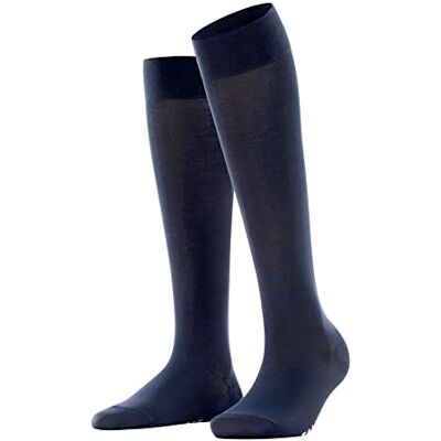 Falke Cotton Touch W Kh Fines Uni 1 paar lange damessokken (1 stuk), Donkerblauw 6370 39-42 Falke Cotton Touch W Kh Fines Uni 1 paar lange damessokken (1 stuk), Donkerblauw 6370 39-42