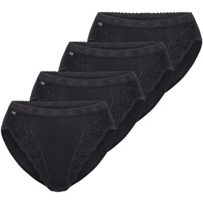 Sloggi Damesbroekje, 4 stuks, zwart, 40 FR:40 EU: 38 Sloggi Damesbroekje, 4 stuks, zwart, 40 FR:40 EU: 38