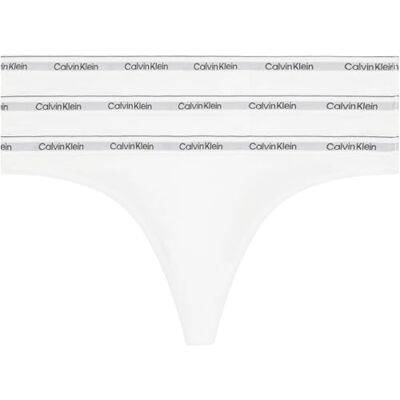Calvin Klein 3 stuks string (Low-rise) 000qd5209e string voor dames, Wit/Wit XXL Calvin Klein 3 stuks string (Low-rise) 000qd5209e string voor dames, Wit/Wit XXL