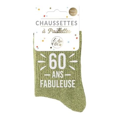 STC Pailletten sokken 60 jaar Eén maat STC Pailletten sokken 60 jaar Eén maat